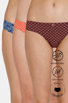 Zivame Anti-Microbial Low Rise Full Coverage Bikini Panty (Pack of 3) - Multicolor — thumbnail 1